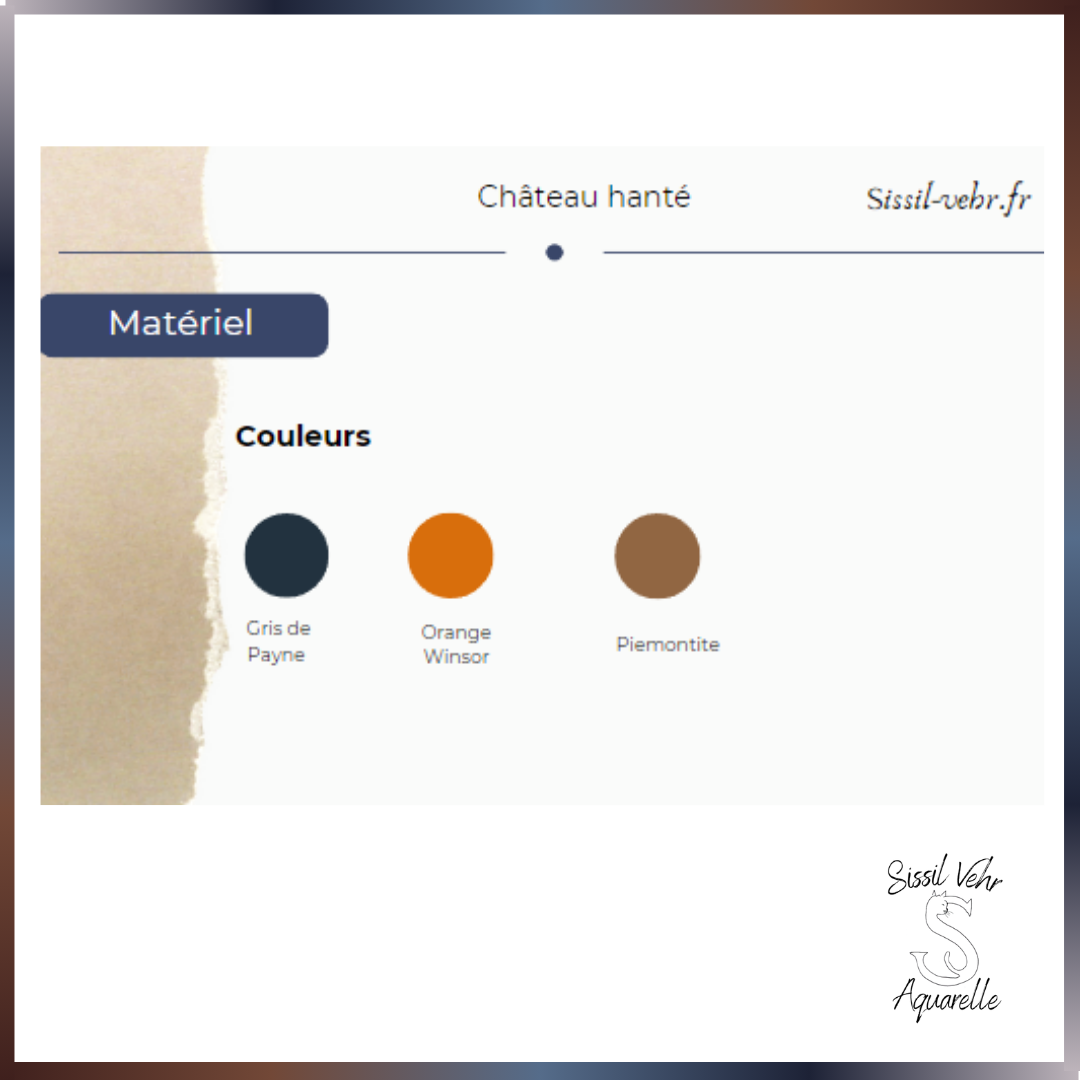 Cours Vidéo Aquarelle Pas à Pas : Château Hanté |Tutoriel vidéo de 1h37mn - Carnet PDF Inclus |Vidéos d'aquarelle en ligne