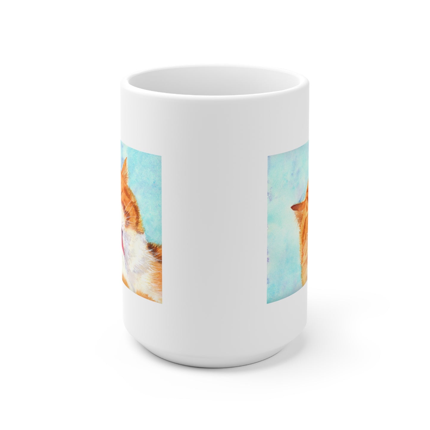 Mug Chat Roux – Illustration à l’aquarelle – Personnalisable