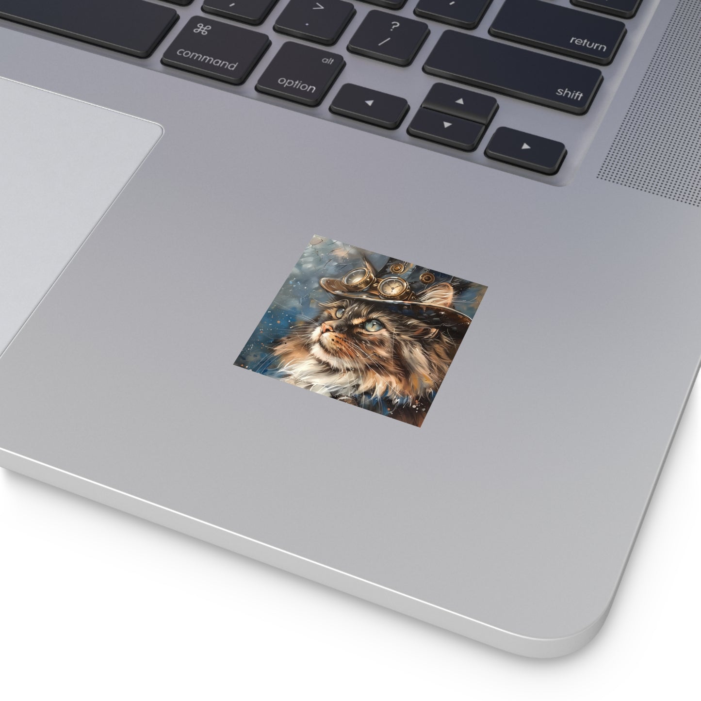 Sticker Steampunk : Édition Chat Norvégien de la Forêt