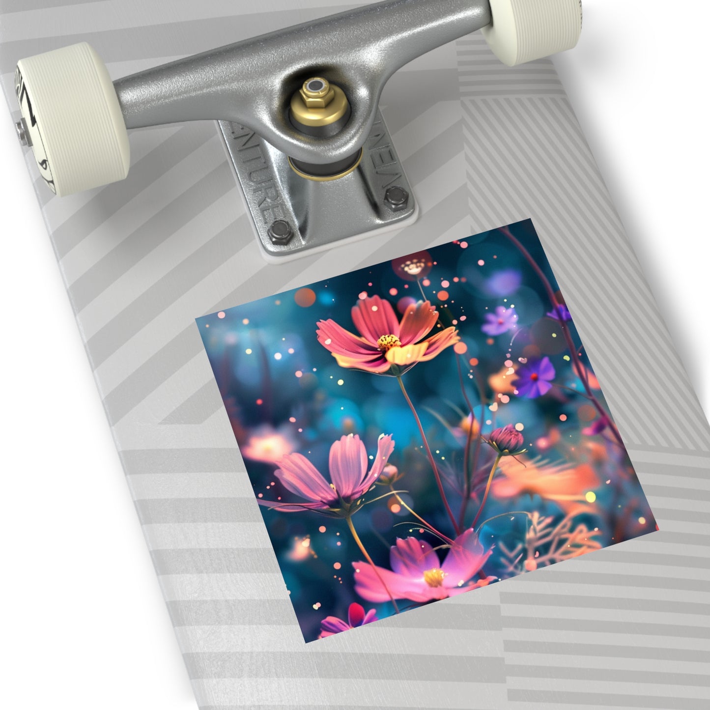 Sticker : Fleurs de cosmos dansant au vent