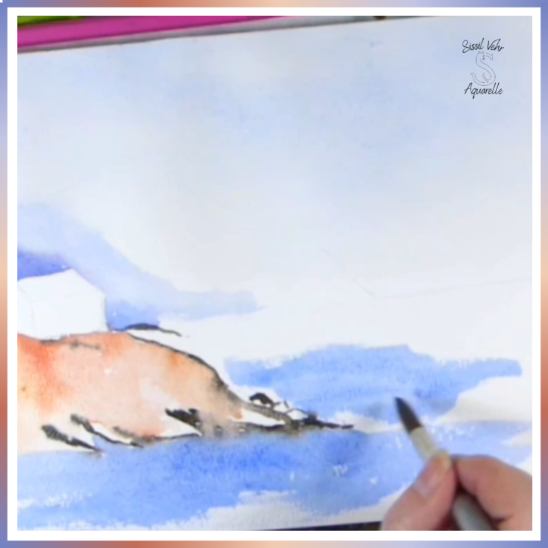 Bord de mer – Cours d’Aquarelledébutant téléchargeable (47mn)
