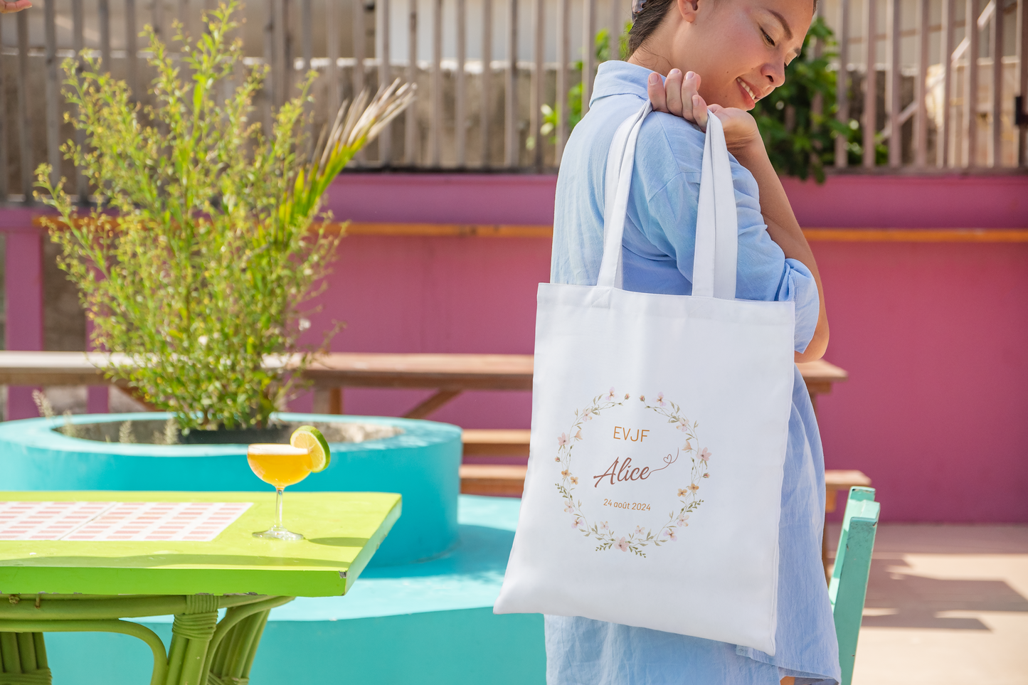 Tote bag / Sac Fourre tout EVJF personnalisé, Tote bag EVJF, Tote bag témoin, Team de la mariée ou future mariée au choix