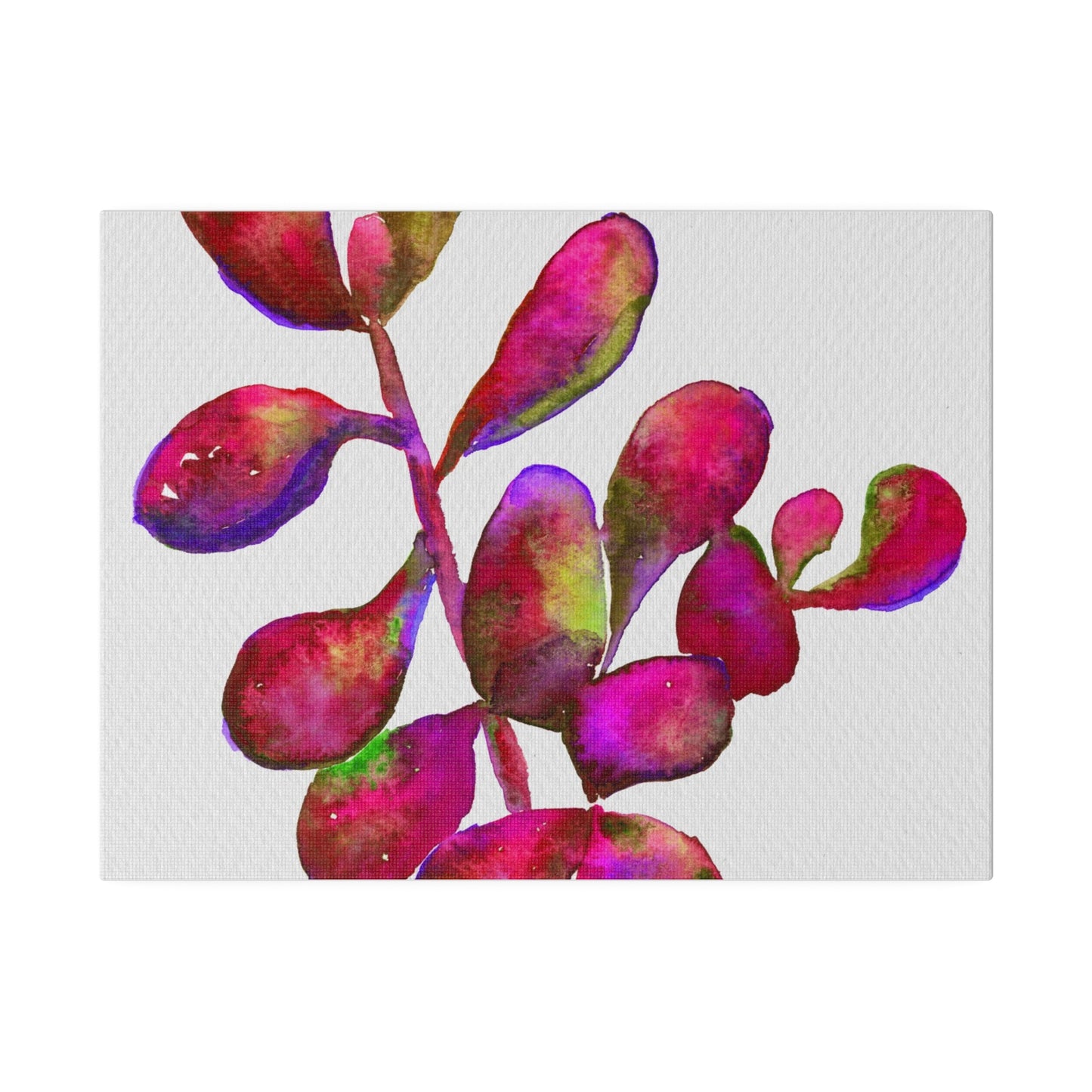 Art Print: Watercolor Red Succulent