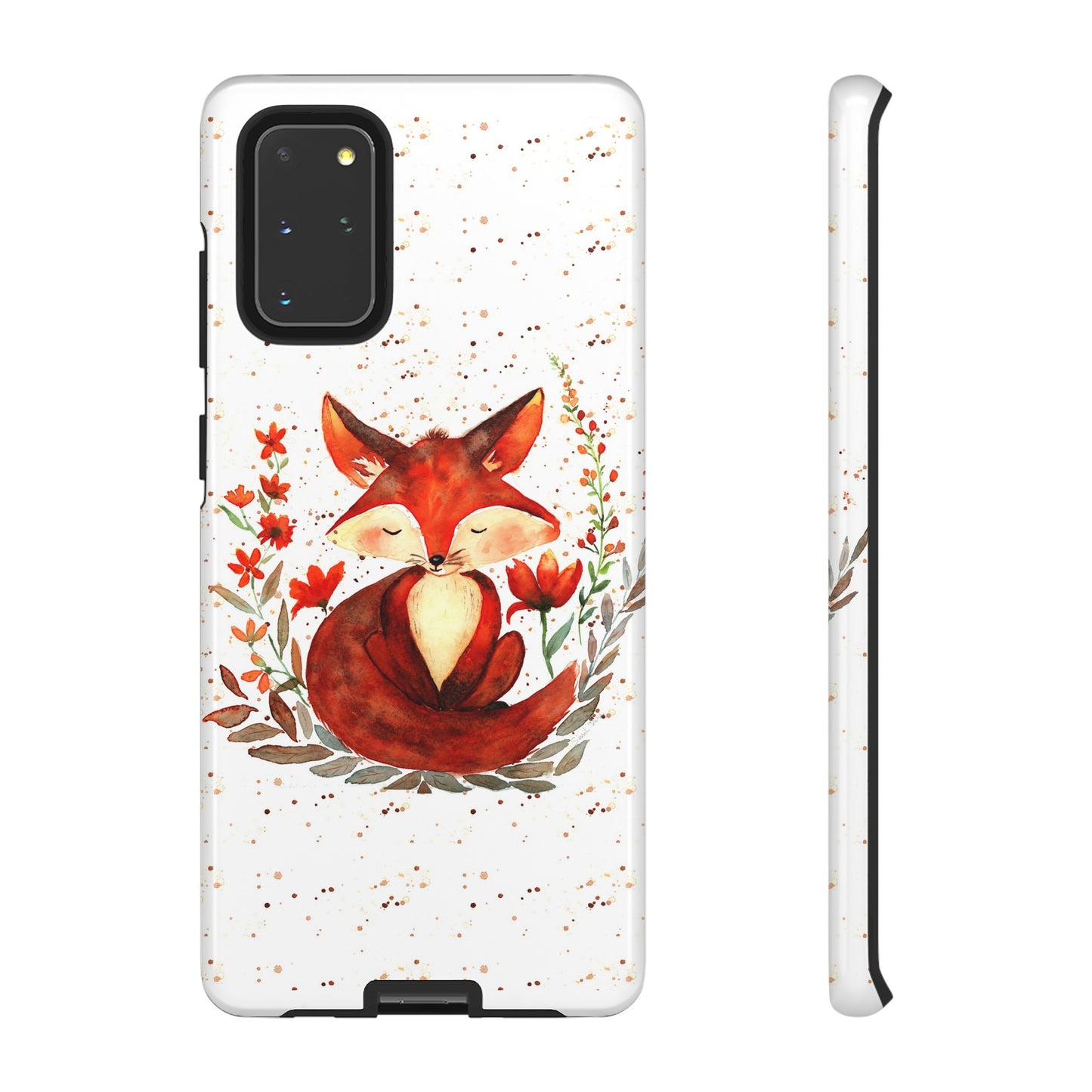 Coque téléphone robuste et résistante aux chocs  : Aquarelle : Petit renardeau