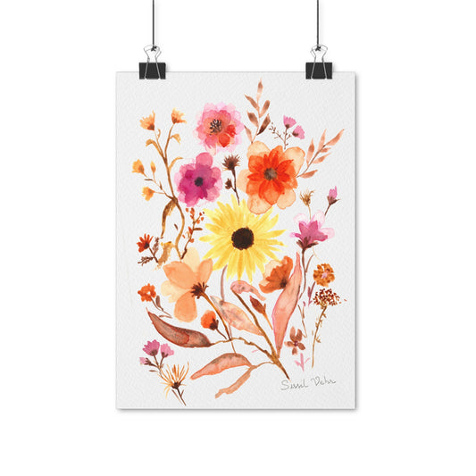 Art print Poster Bouquet of flowers