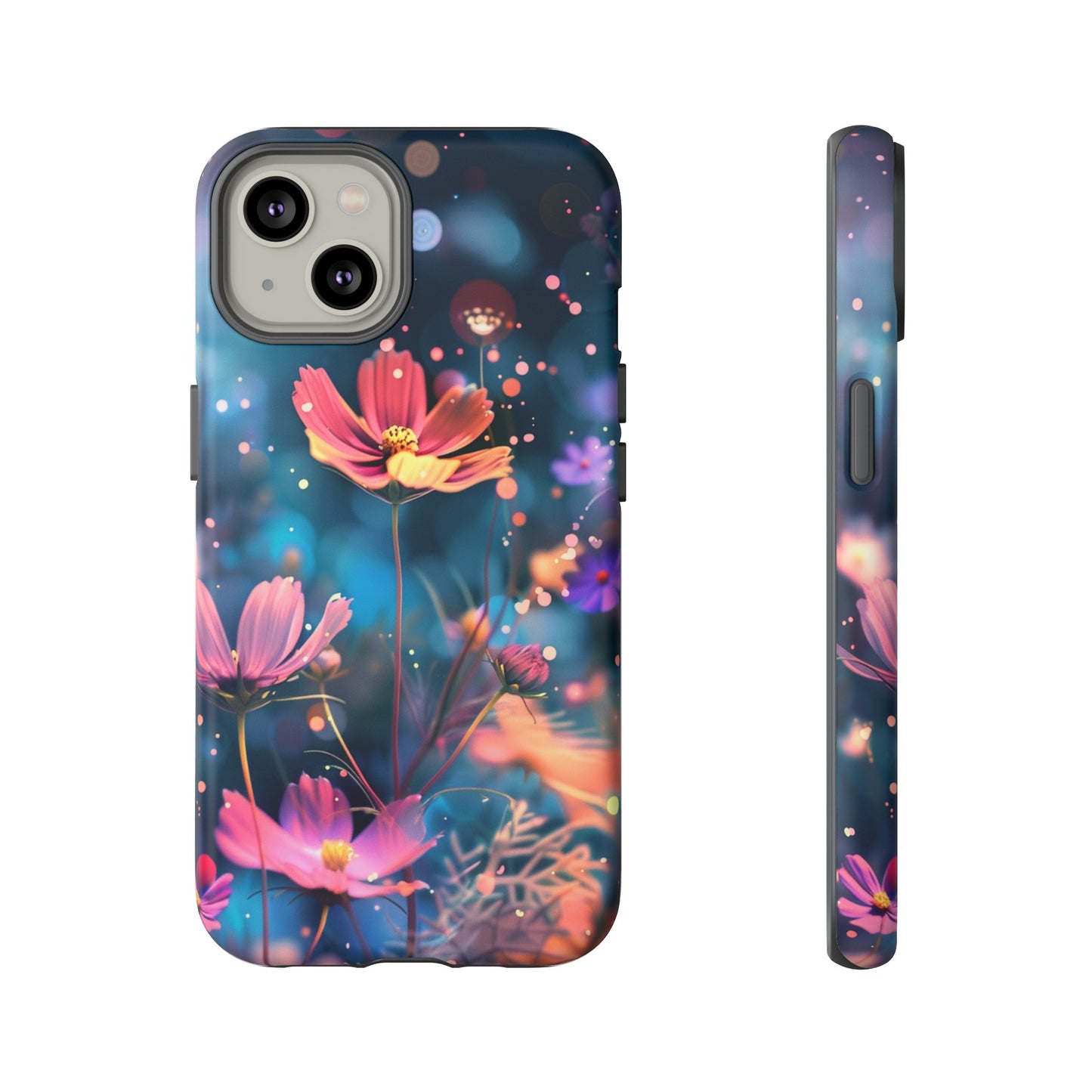 Coque de téléphone  résistante aux chocs Personnalisable: Fleurs de cosmos dansant au vent