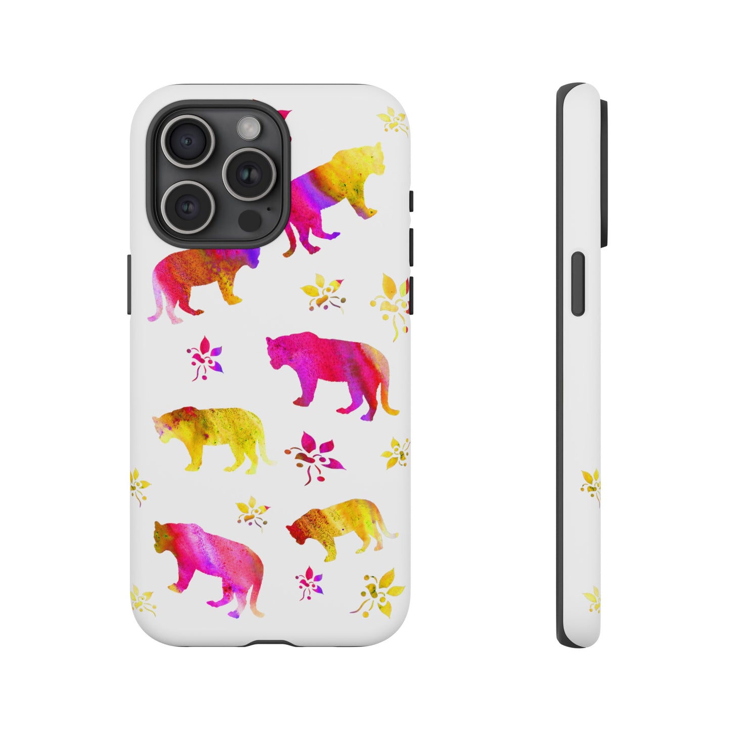 Coque téléphone robuste et résistante aux chocs  : Aquarelle Tigres