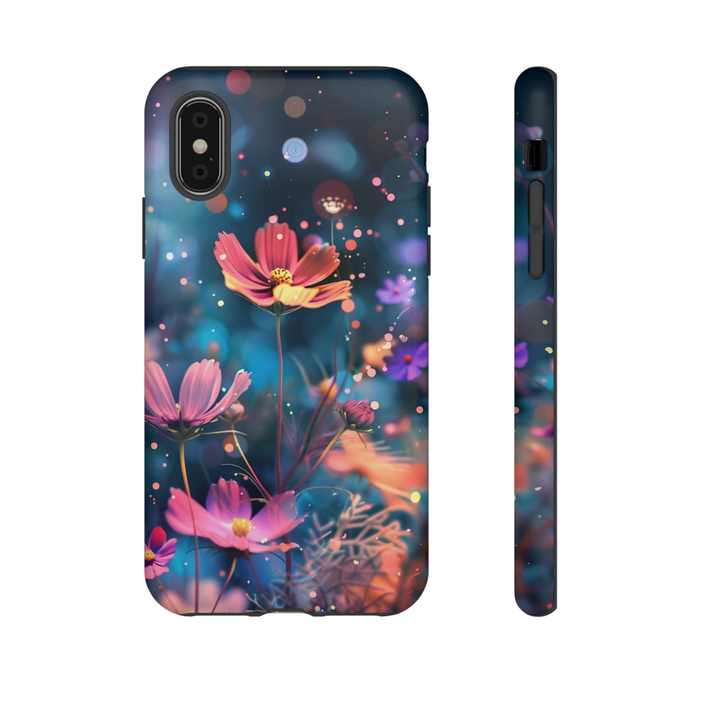 Coque de téléphone  résistante aux chocs Personnalisable: Fleurs de cosmos dansant au vent