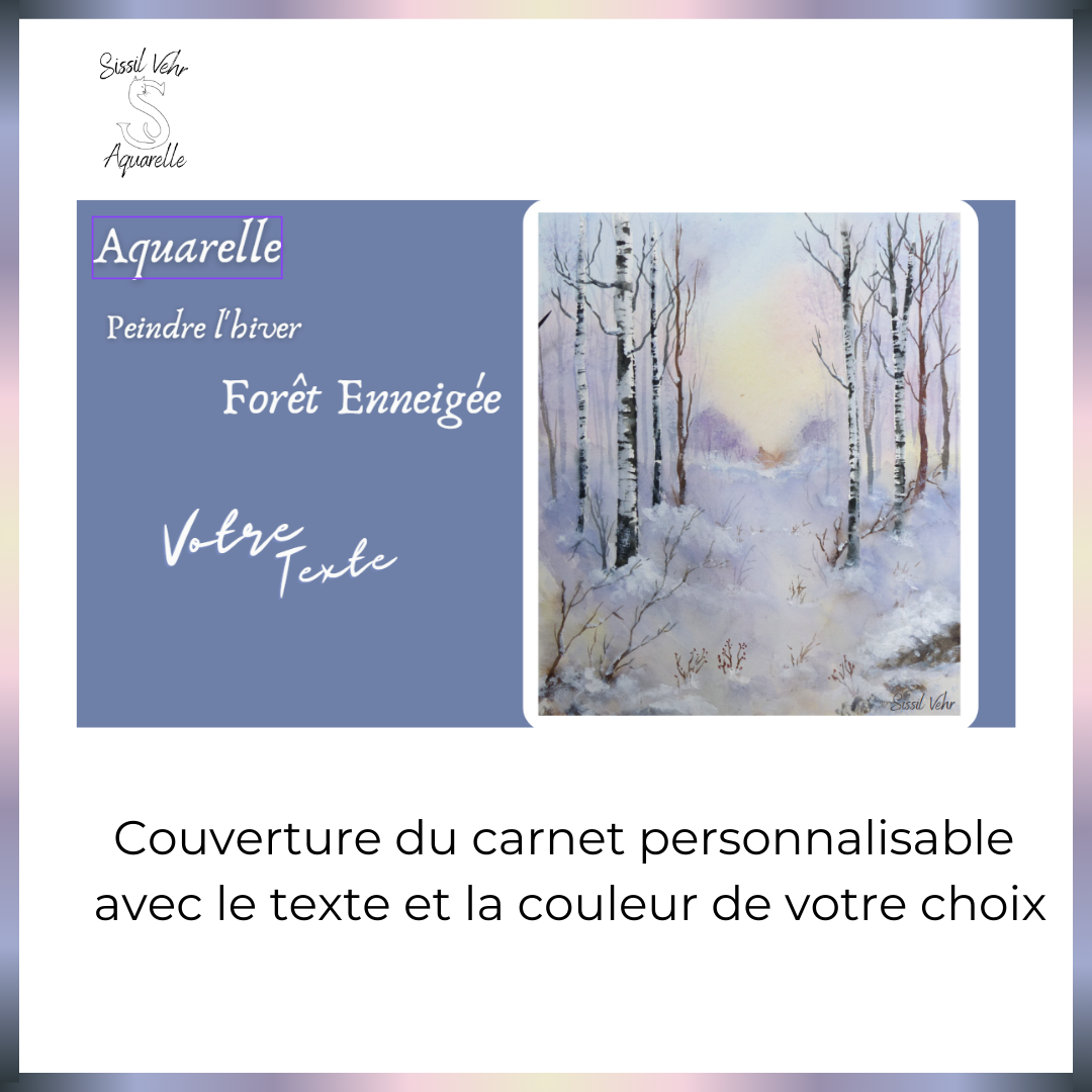 Tutoriel vidéo Aquarelle DIY | Peindre l'Hiver : Forêt Enneigée avec carnet inclus