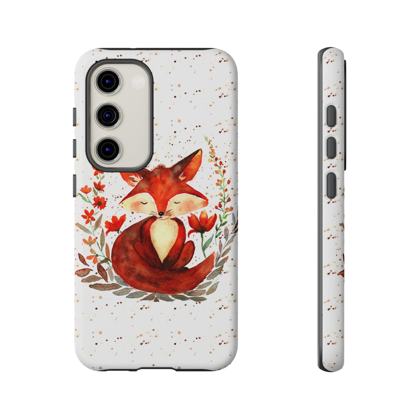 Coque téléphone robuste et résistante aux chocs  : Aquarelle : Petit renardeau