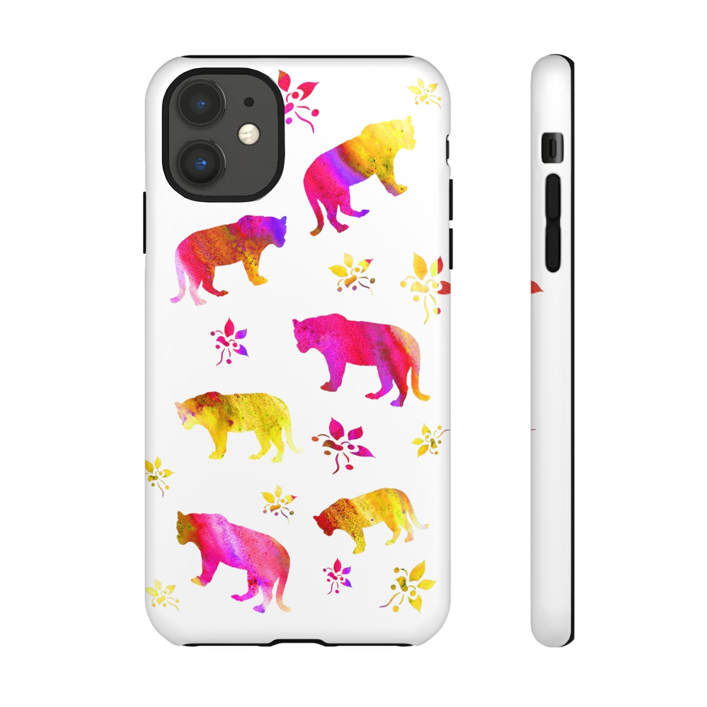 Coque téléphone robuste et résistante aux chocs  : Aquarelle Tigres