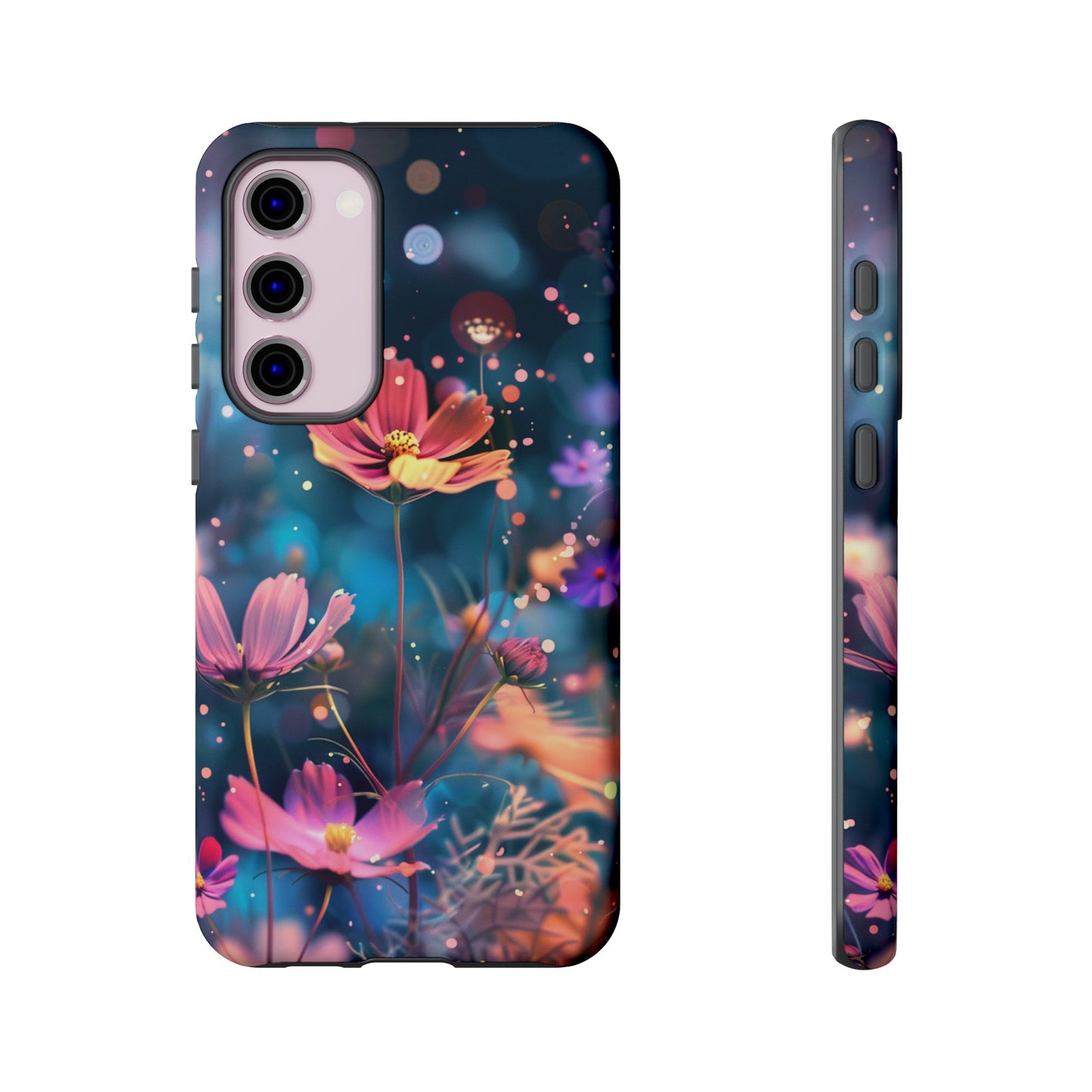 Coque de téléphone  résistante aux chocs Personnalisable: Fleurs de cosmos dansant au vent