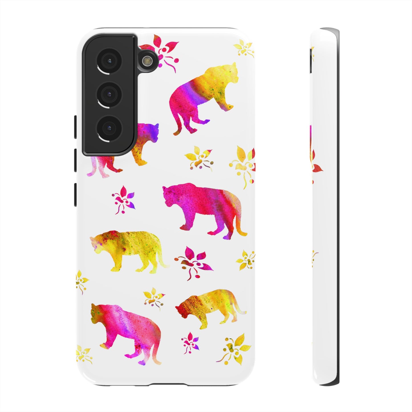 Coque téléphone robuste et résistante aux chocs  : Aquarelle Tigres