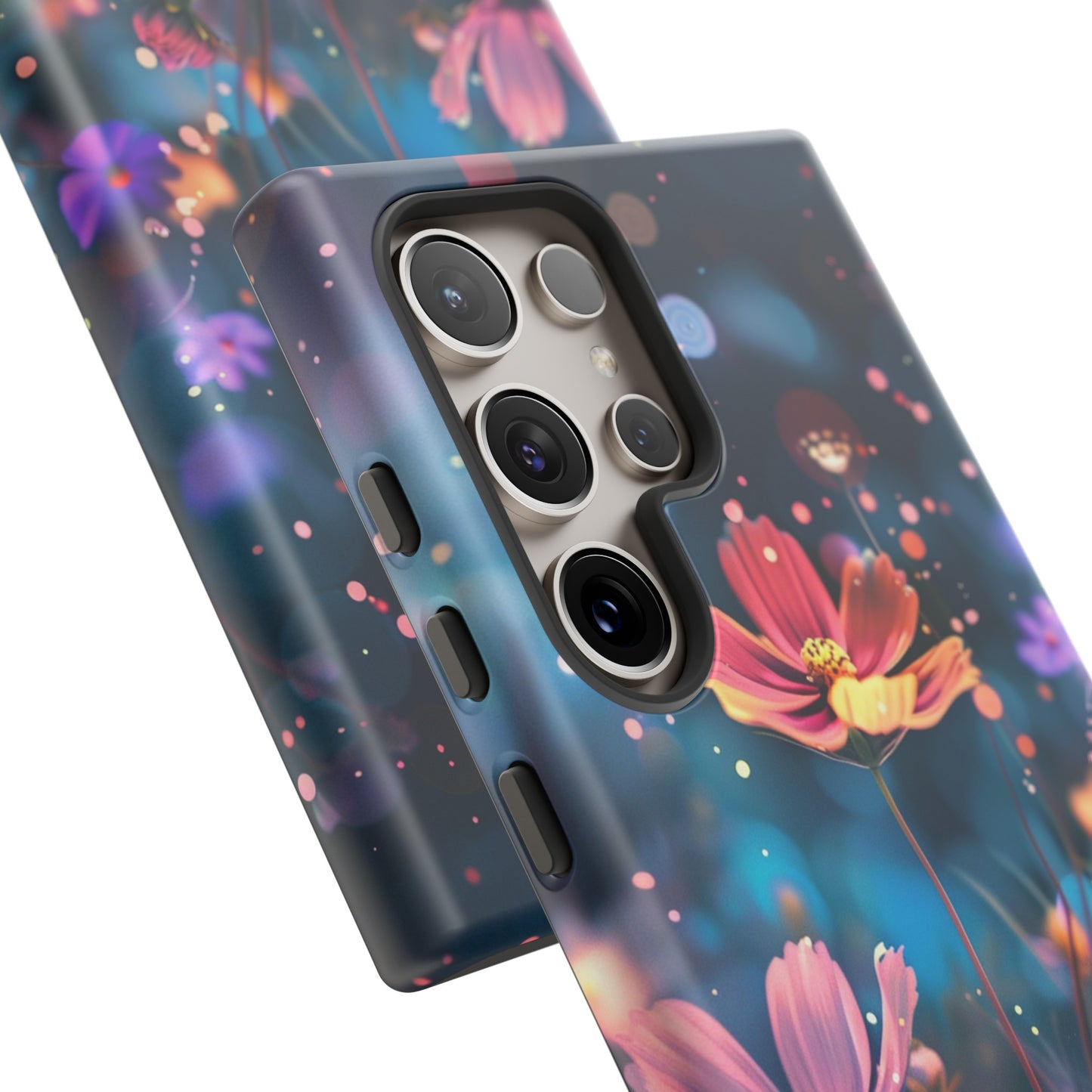 Coque de téléphone  résistante aux chocs Personnalisable: Fleurs de cosmos dansant au vent