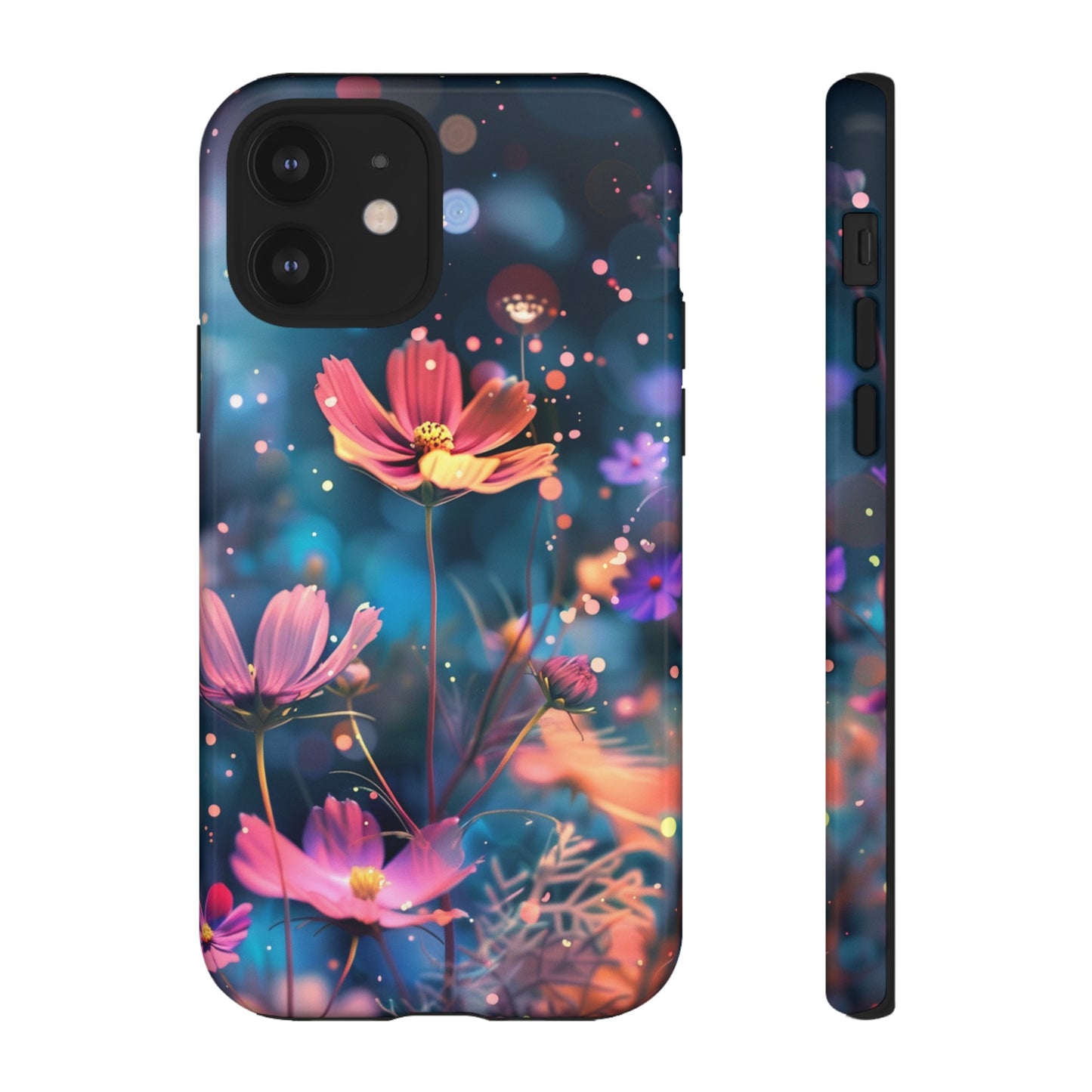 Coque de téléphone  résistante aux chocs Personnalisable: Fleurs de cosmos dansant au vent