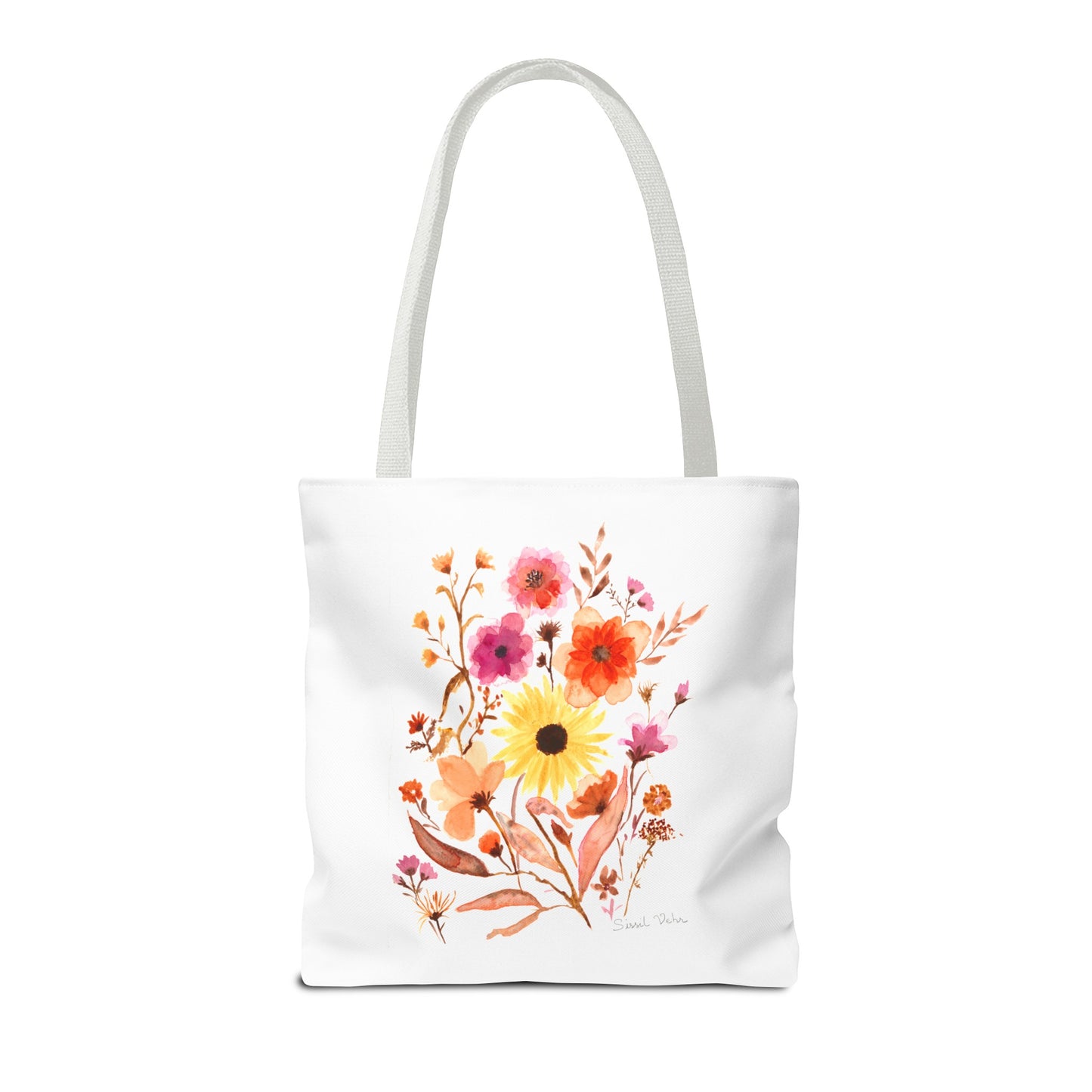 Tote Bag Bag: Watercolor Bouquet of flowers