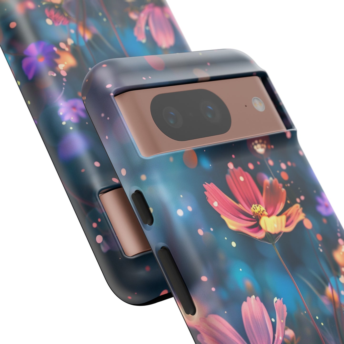 Coque de téléphone  résistante aux chocs Personnalisable: Fleurs de cosmos dansant au vent