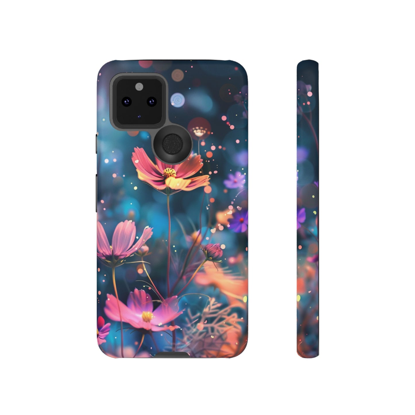 Coque de téléphone  résistante aux chocs Personnalisable: Fleurs de cosmos dansant au vent