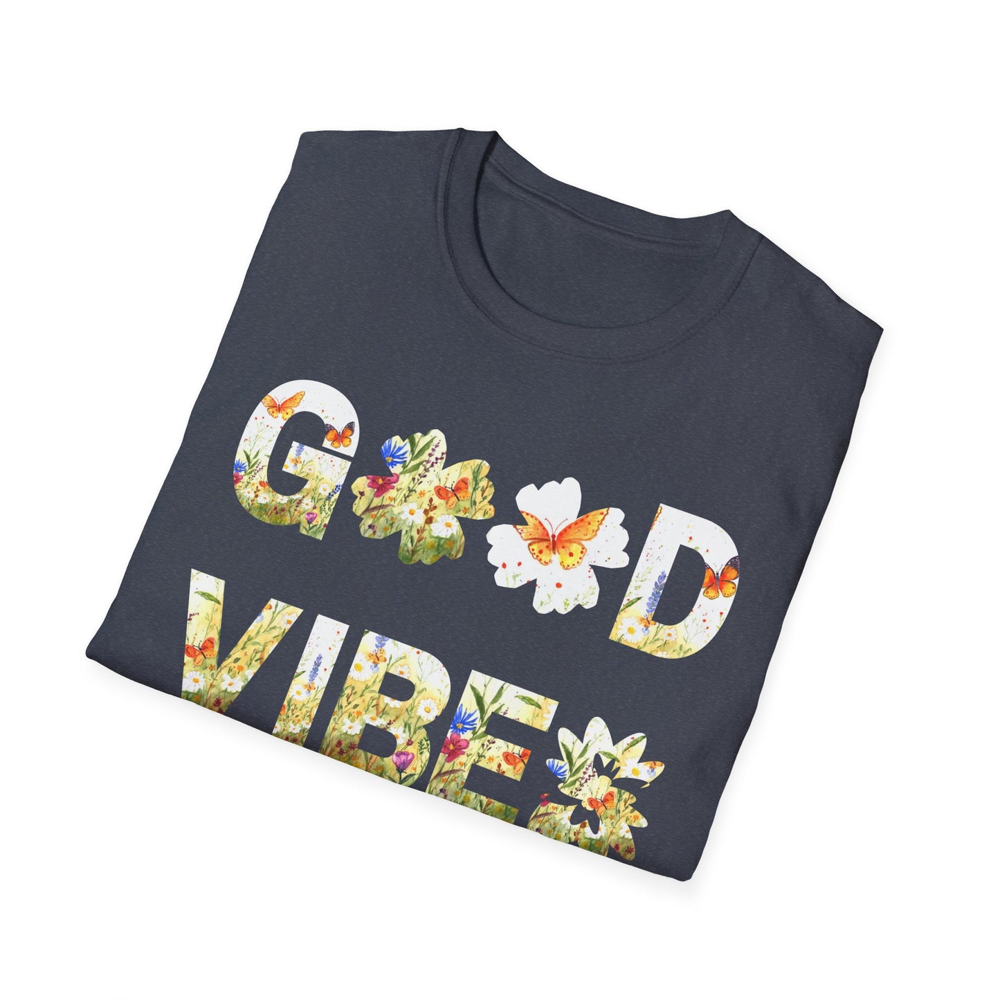 T-shirt Inspirant "Positive Vibes", 100 % Coton, Unisexe, Rayonnez avec style