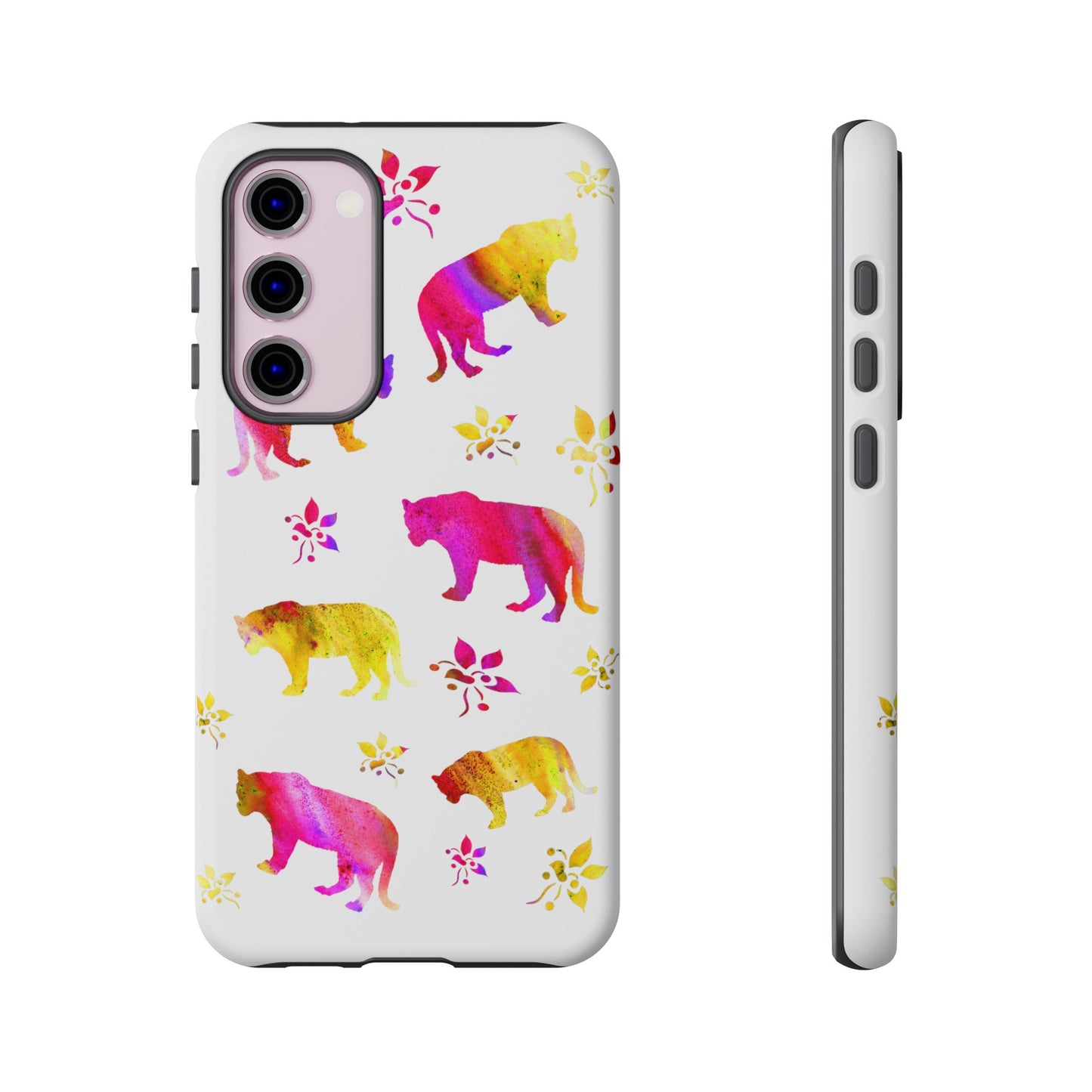 Coque téléphone robuste et résistante aux chocs  : Aquarelle Tigres