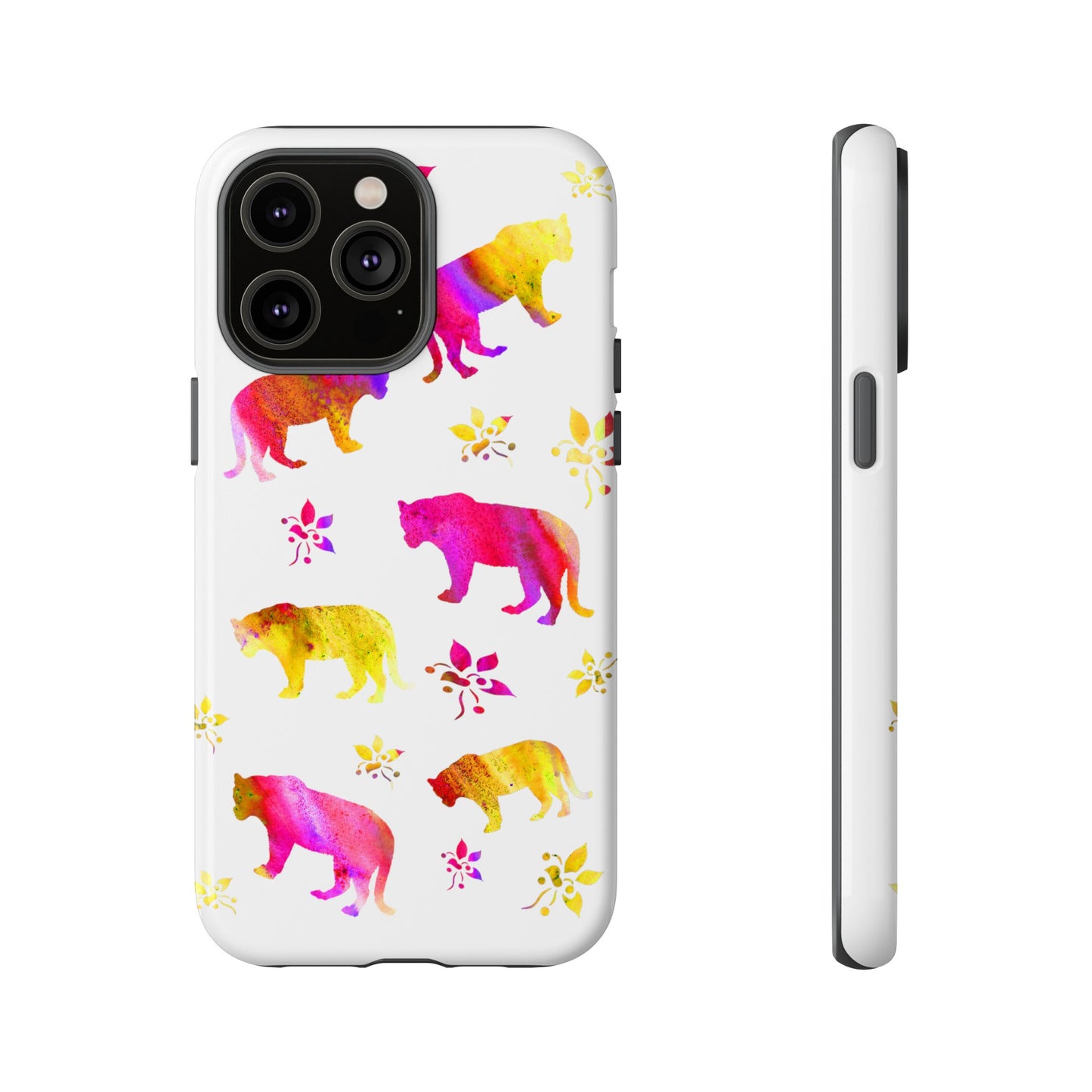 Coque téléphone robuste et résistante aux chocs  : Aquarelle Tigres