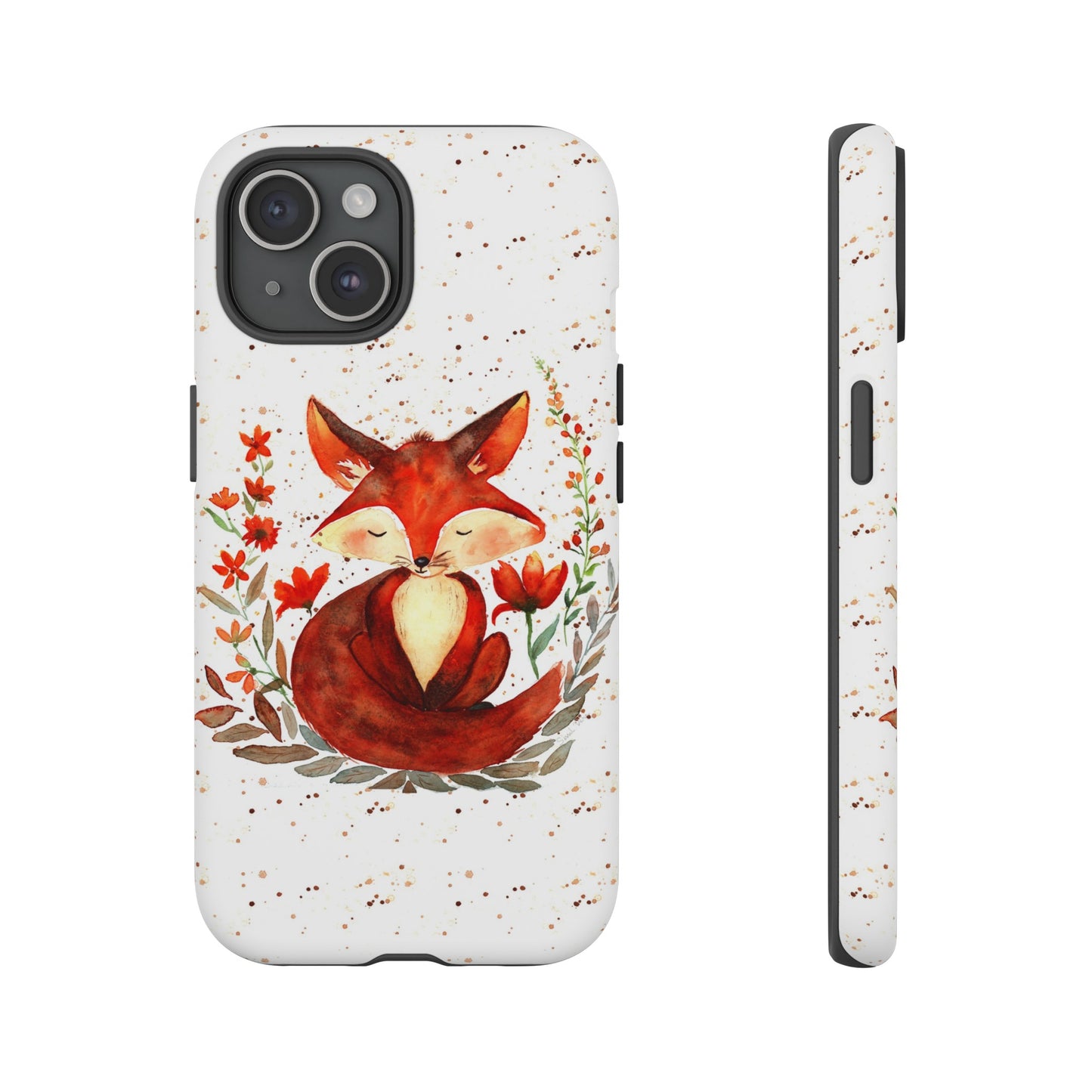 Coque téléphone robuste et résistante aux chocs  : Aquarelle : Petit renardeau