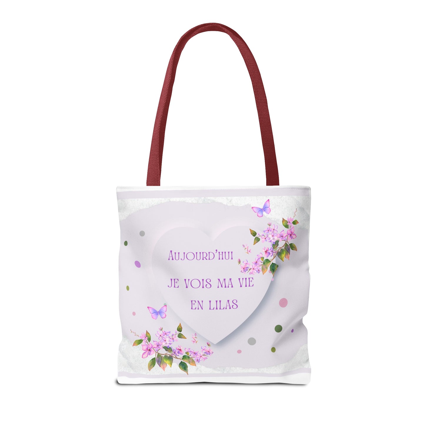 Tote Bag / Lilac Watercolor bag: I see my life in Lilac