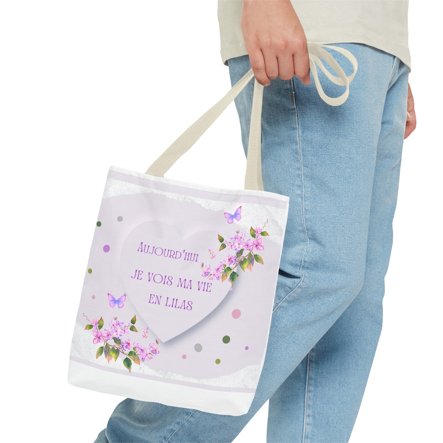 Tote Bag / Lilac Watercolor bag: I see my life in Lilac