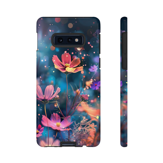 Customizable Shockproof Phone Case: Cosmos Flowers Dancing in the Wind