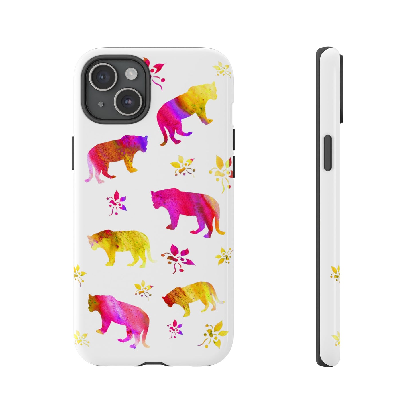 Coque téléphone robuste et résistante aux chocs  : Aquarelle Tigres