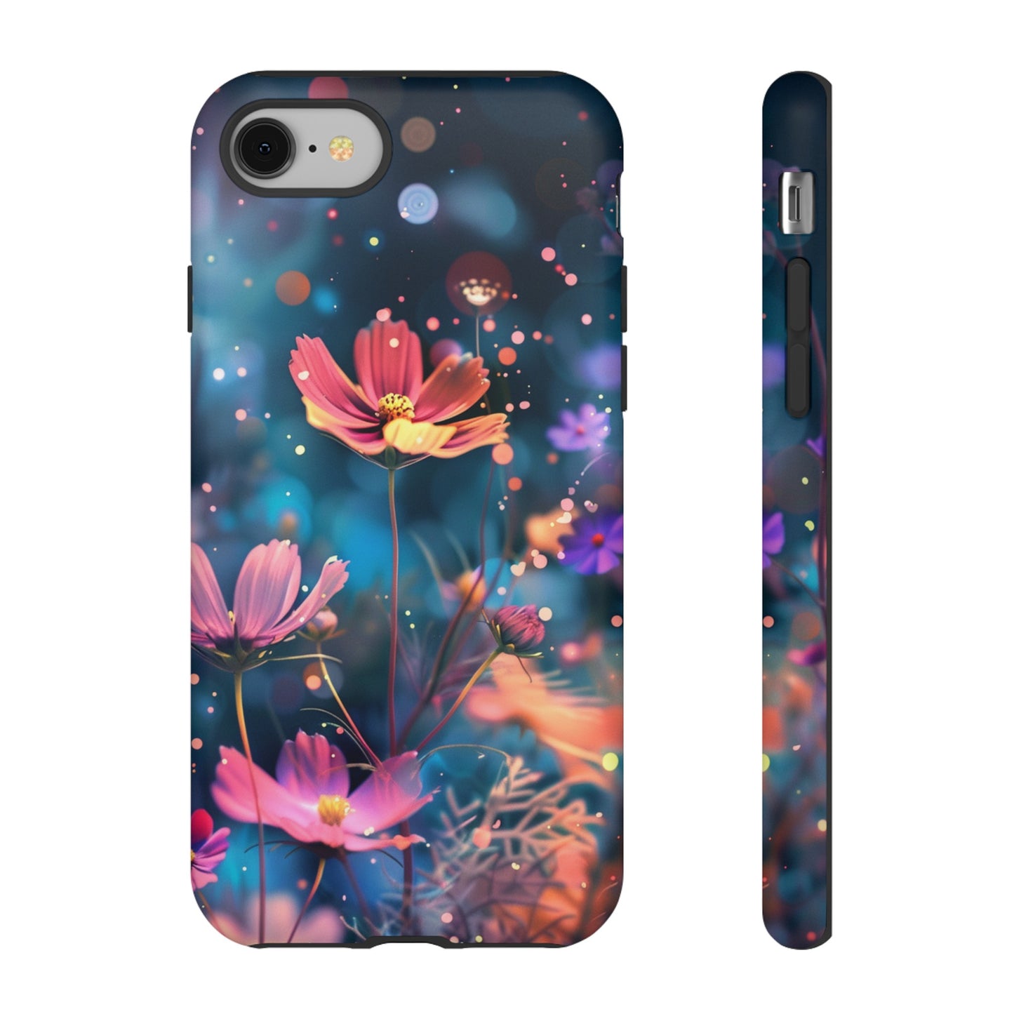 Coque de téléphone  résistante aux chocs Personnalisable: Fleurs de cosmos dansant au vent