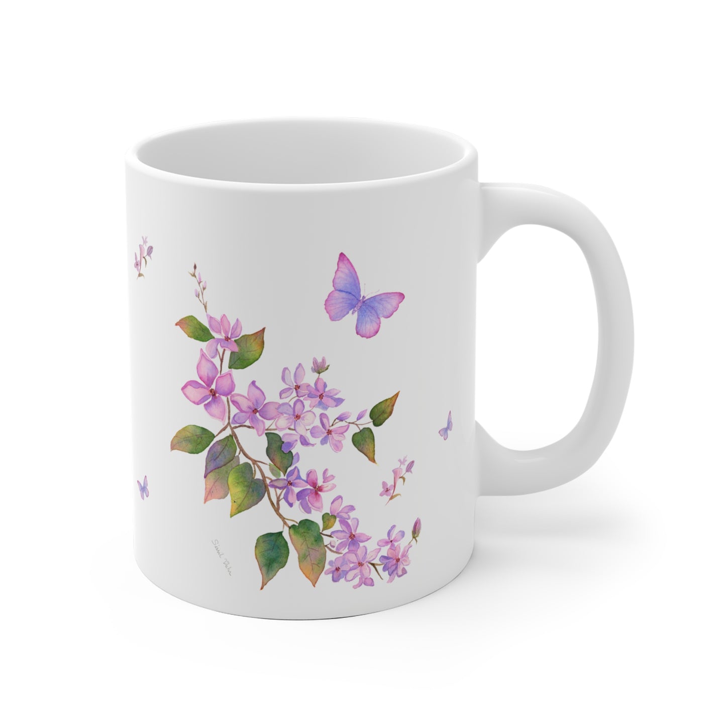 Mug/Tasse personnalisé avec prénom thème Lilas vintage / cadeau fête des mères  / Cadeau Personnalisé, cadeaux