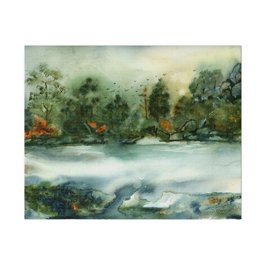 Watercolor art print: The River