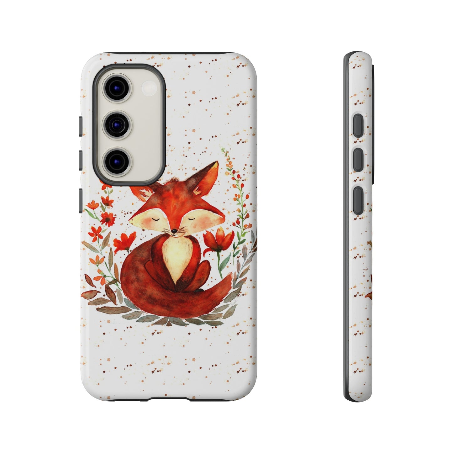 Coque téléphone robuste et résistante aux chocs  : Aquarelle : Petit renardeau