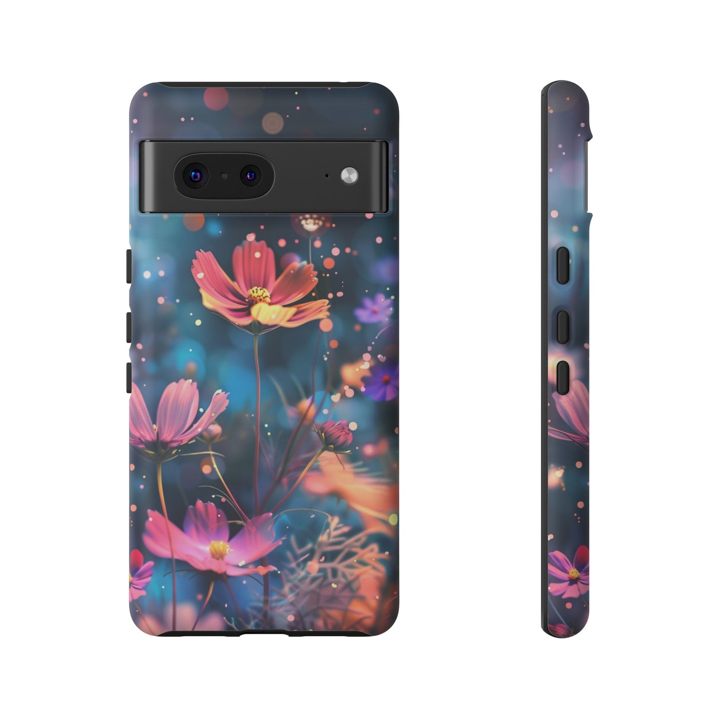 Coque de téléphone  résistante aux chocs Personnalisable: Fleurs de cosmos dansant au vent