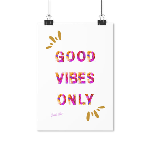 Posters Affiche : Aquarelle Good vibes only