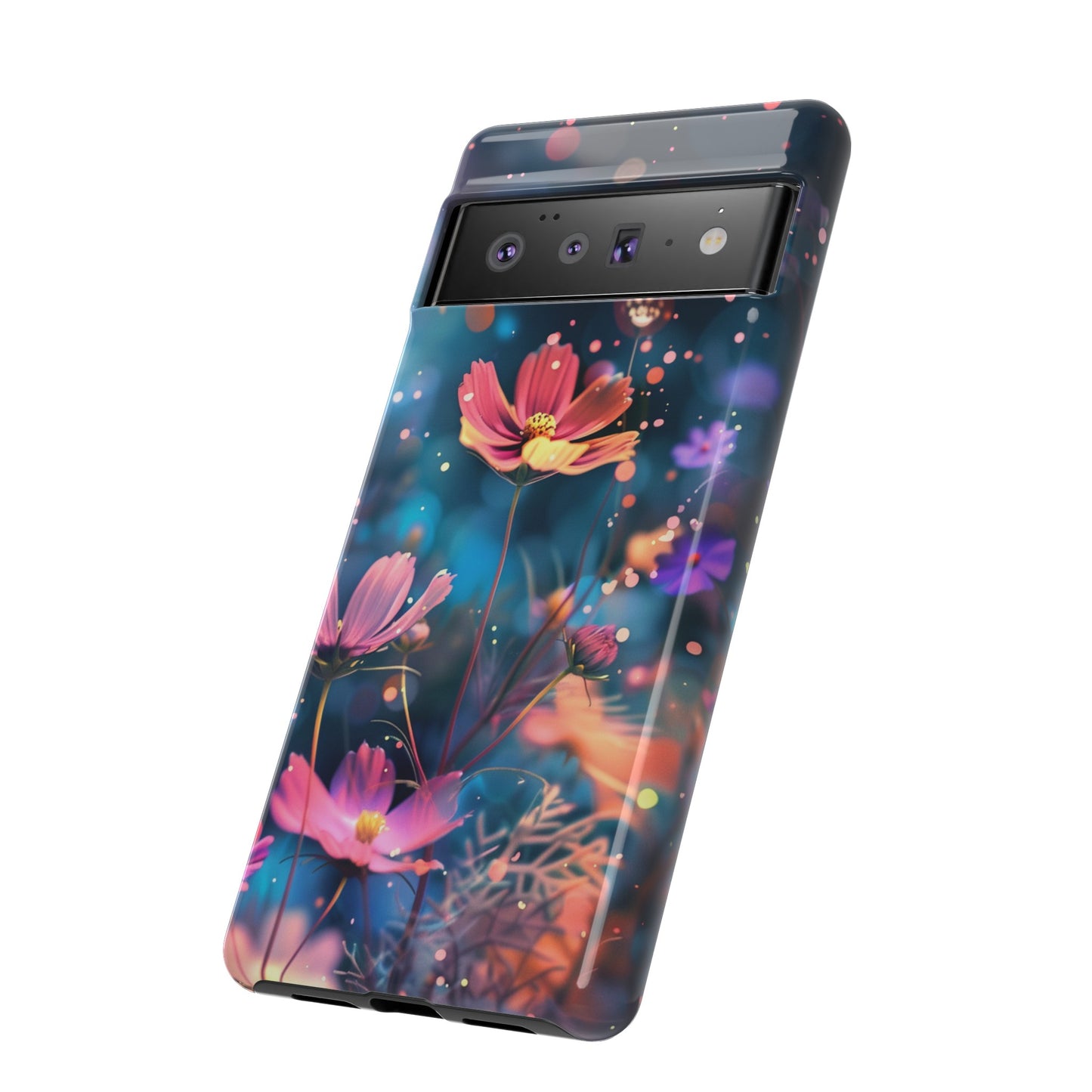 Coque de téléphone  résistante aux chocs Personnalisable: Fleurs de cosmos dansant au vent