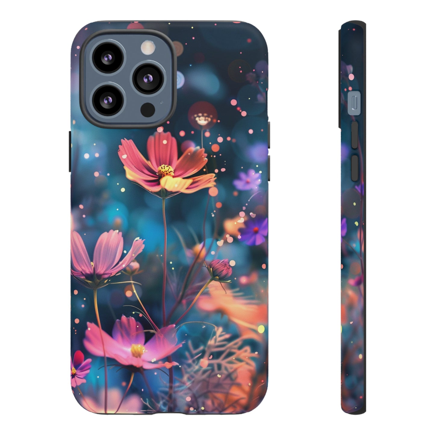 Coque de téléphone  résistante aux chocs Personnalisable: Fleurs de cosmos dansant au vent