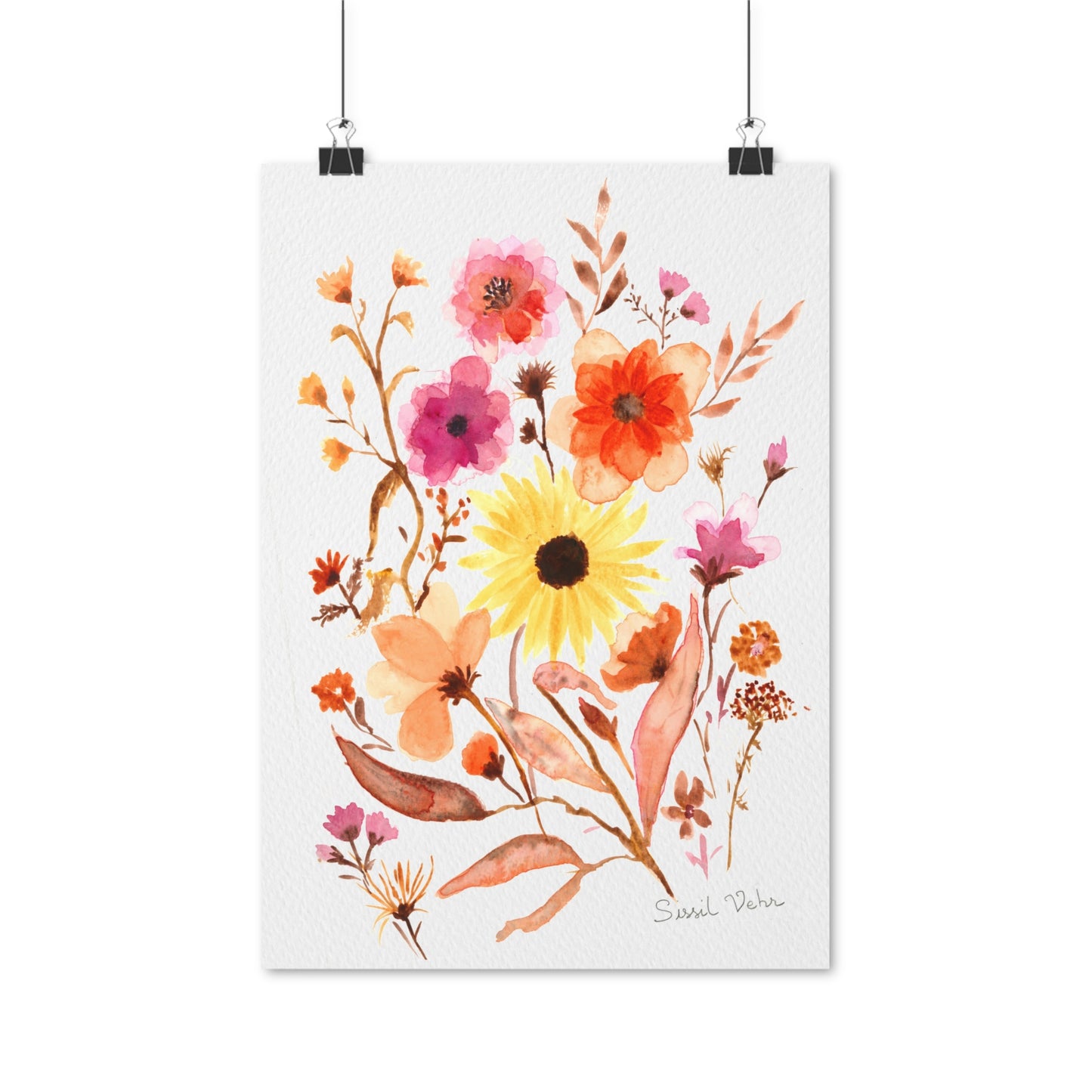 Impression d'art Poster Affiche Bouquet de fleurs