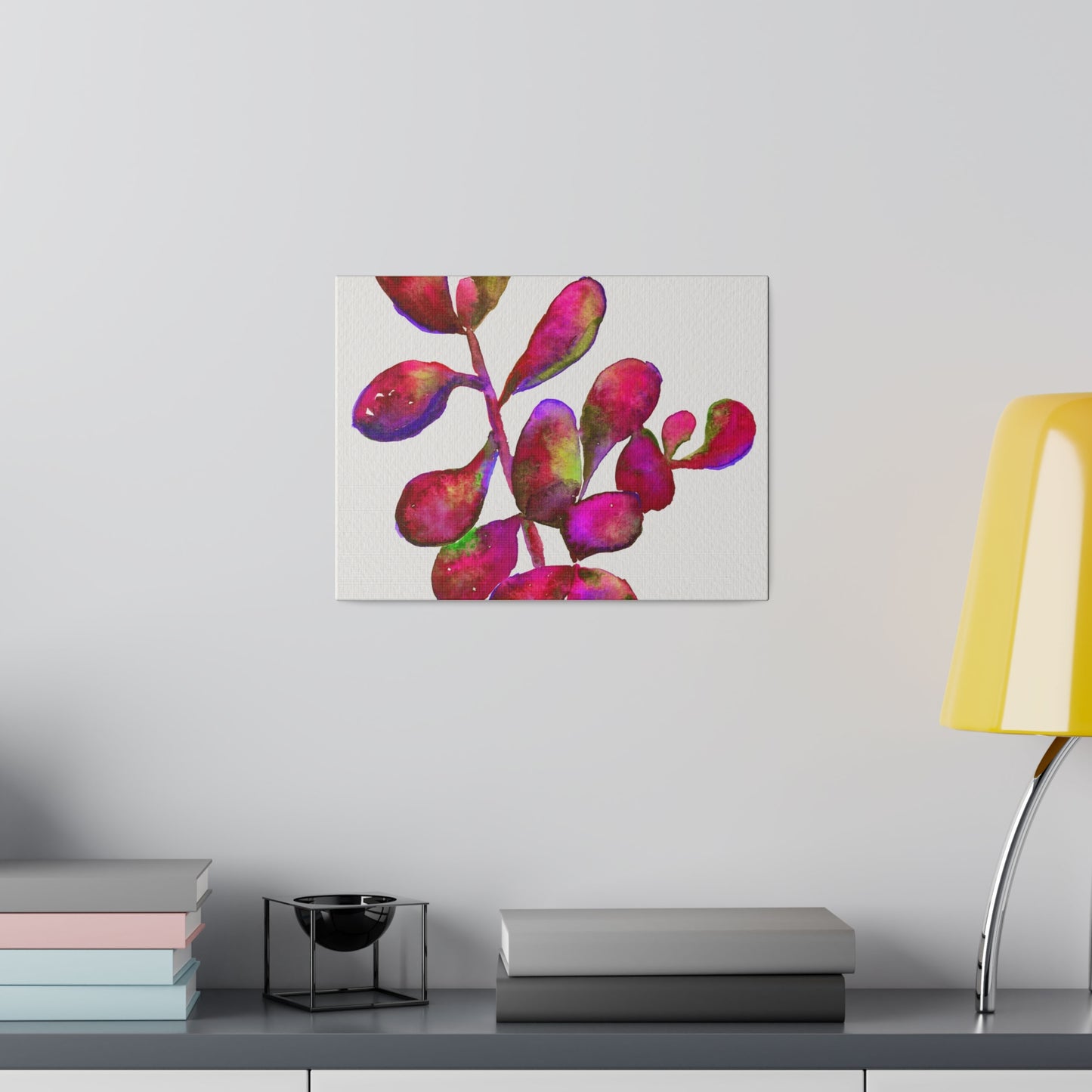 Art Print: Watercolor Red Succulent