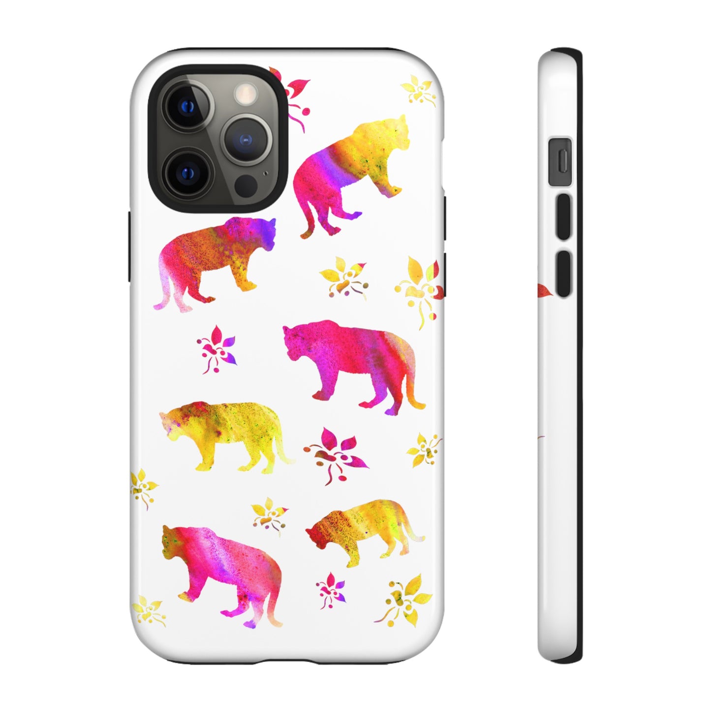 Coque téléphone robuste et résistante aux chocs  : Aquarelle Tigres