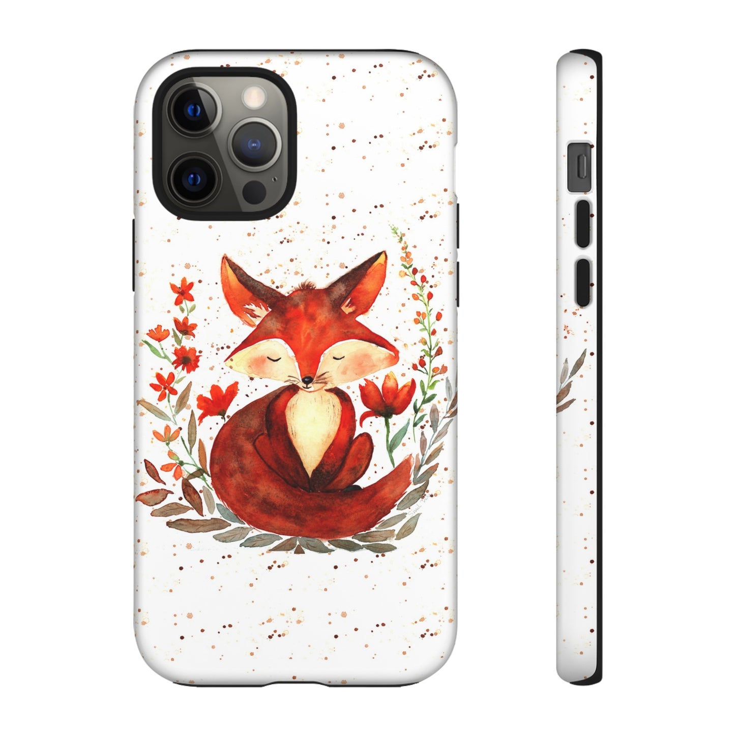 Coque téléphone robuste et résistante aux chocs  : Aquarelle : Petit renardeau