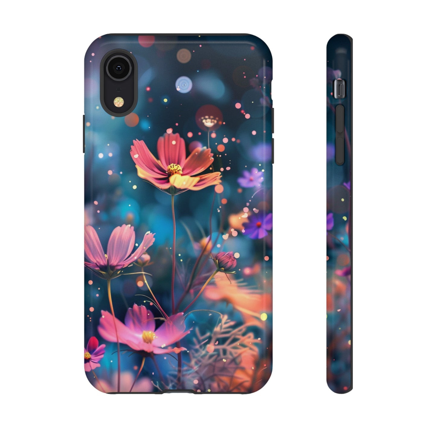 Coque de téléphone  résistante aux chocs Personnalisable: Fleurs de cosmos dansant au vent