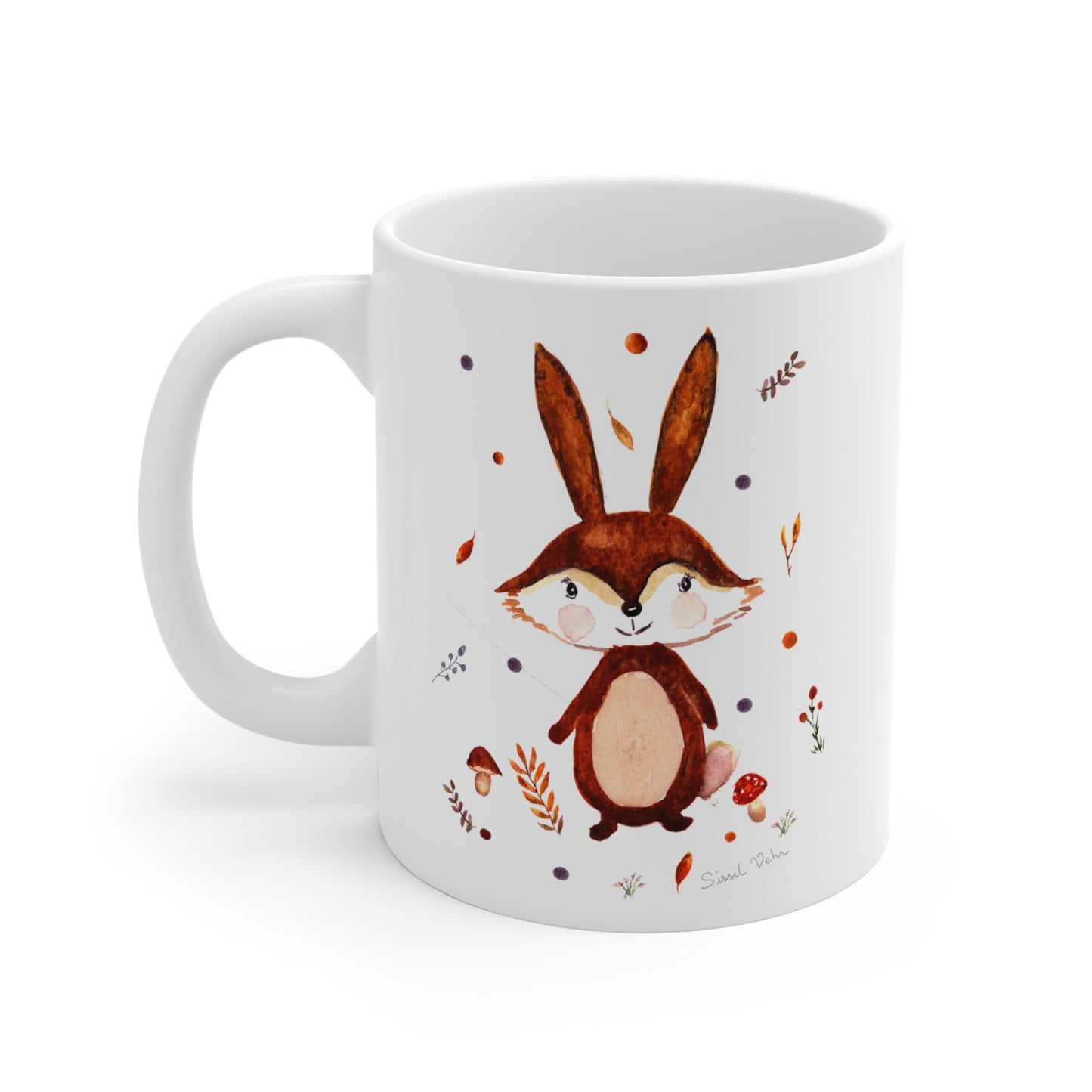 Watercolor Mug: Enchanting Rabbit