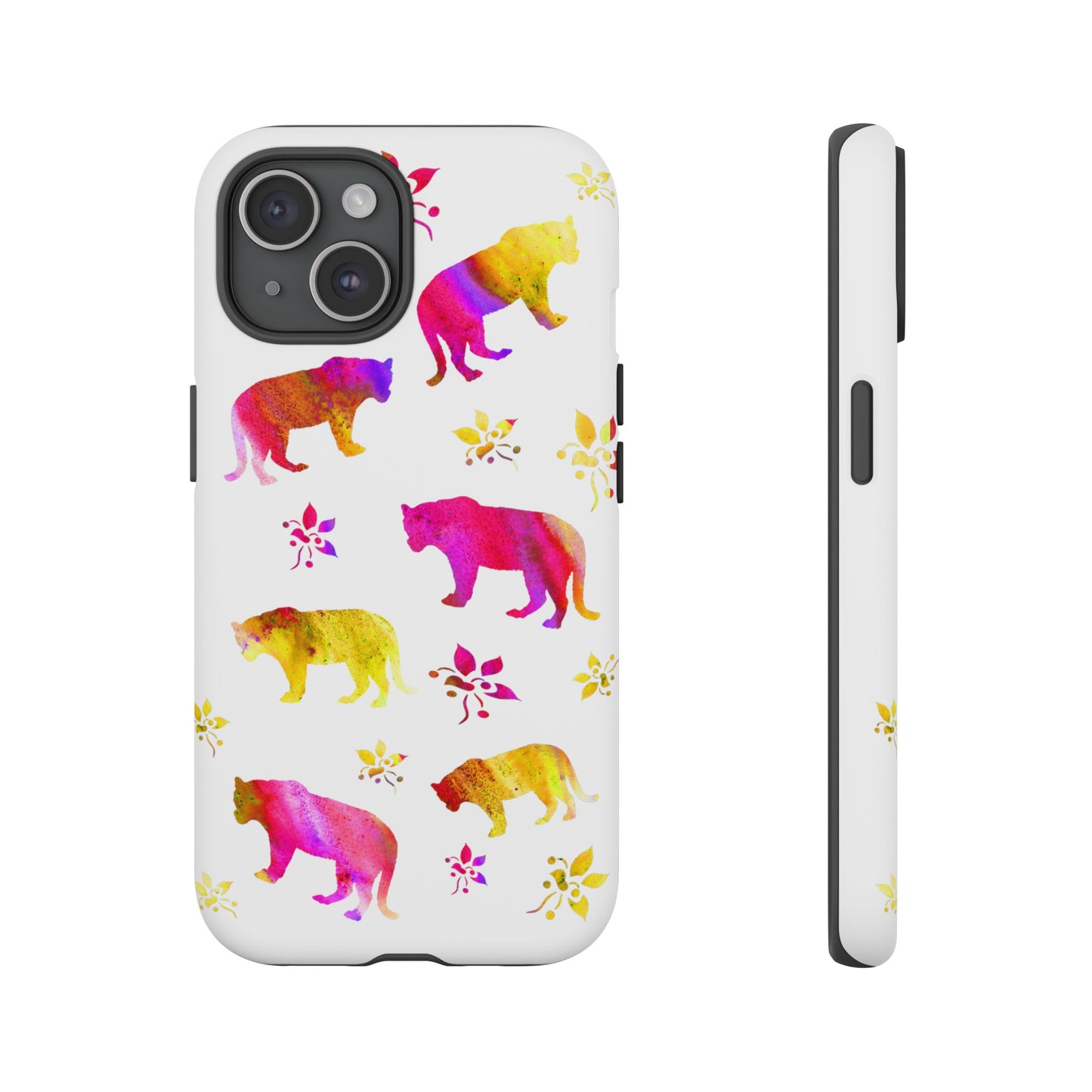 Coque téléphone robuste et résistante aux chocs  : Aquarelle Tigres