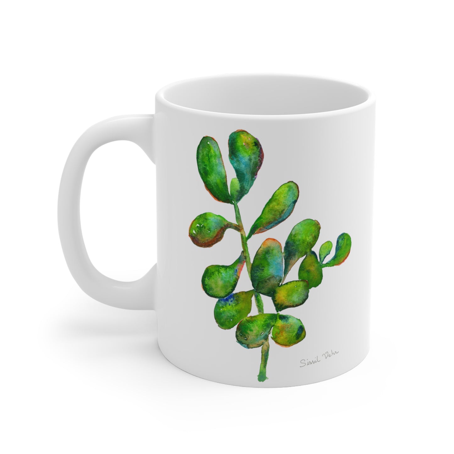 Mug aquarelle : Succulente