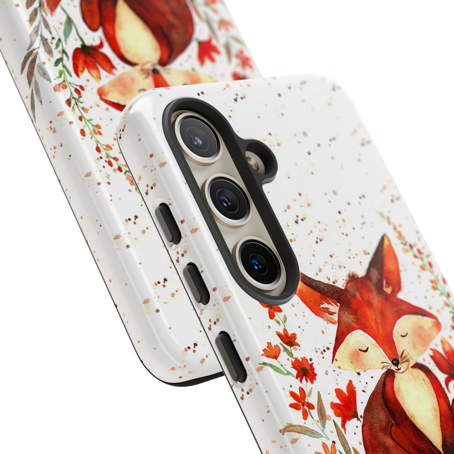 Coque téléphone robuste et résistante aux chocs  : Aquarelle : Petit renardeau