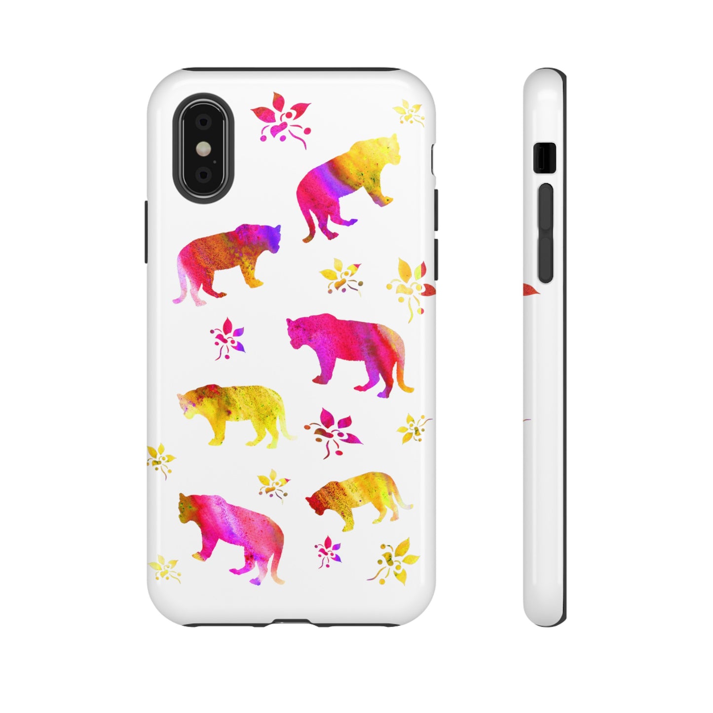 Coque téléphone robuste et résistante aux chocs  : Aquarelle Tigres