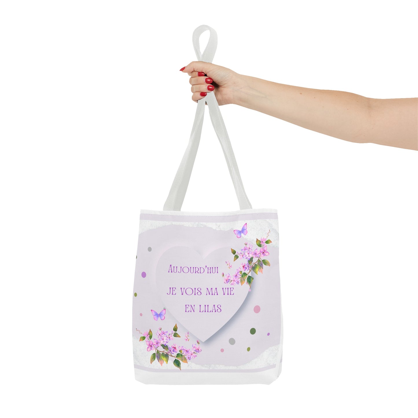 Tote Bag / Lilac Watercolor bag: I see my life in Lilac