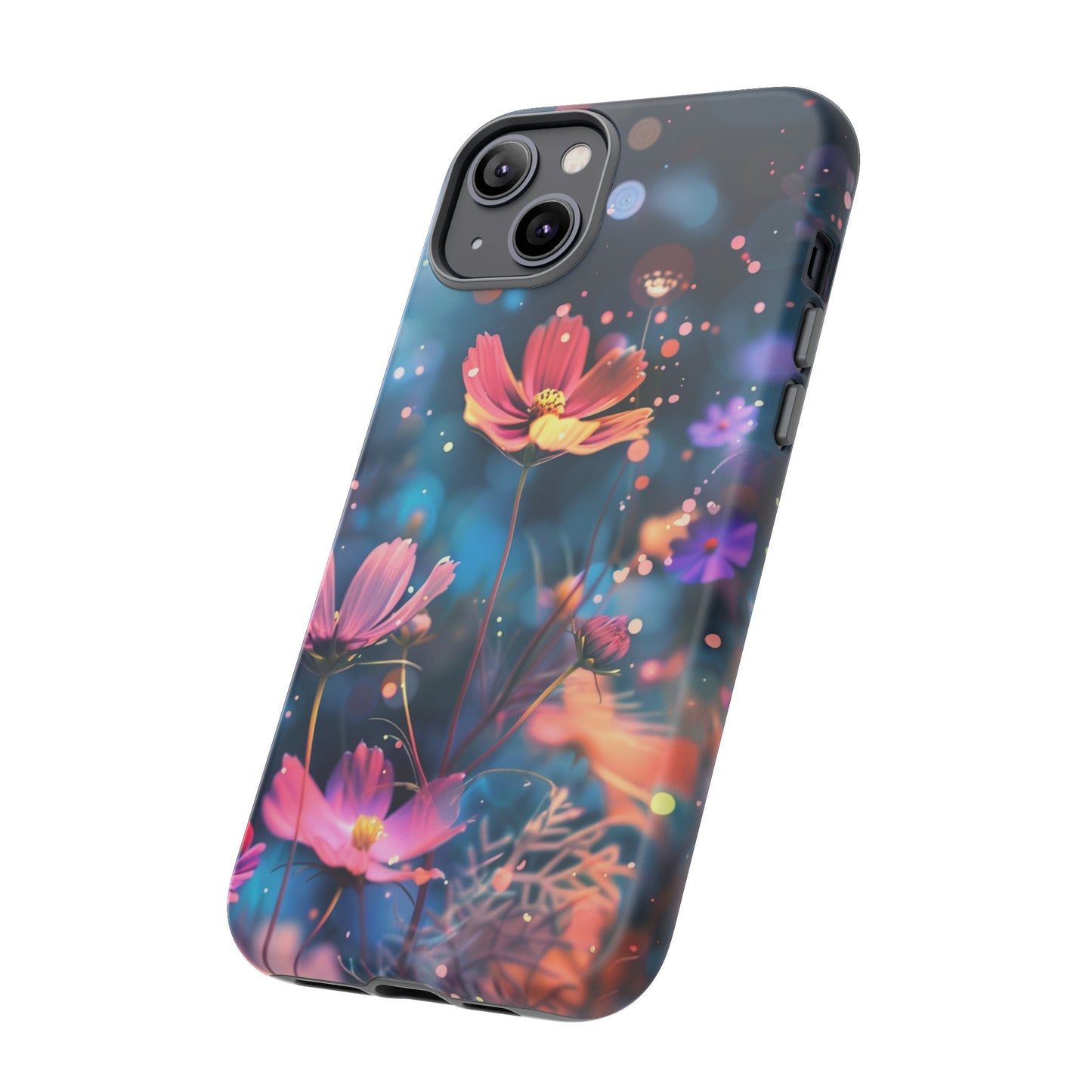 Coque de téléphone  résistante aux chocs Personnalisable: Fleurs de cosmos dansant au vent